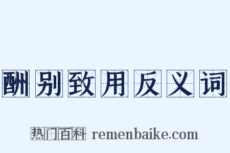 酬别致用反义词是什么意思的图片